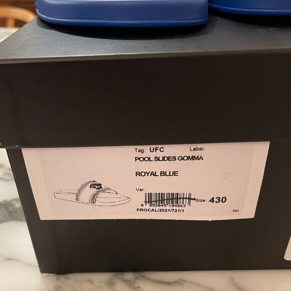 Versace Men's Royal Blue Medusa Sandals Pool Slides, sz 43, 46 - Picture 10 of 14